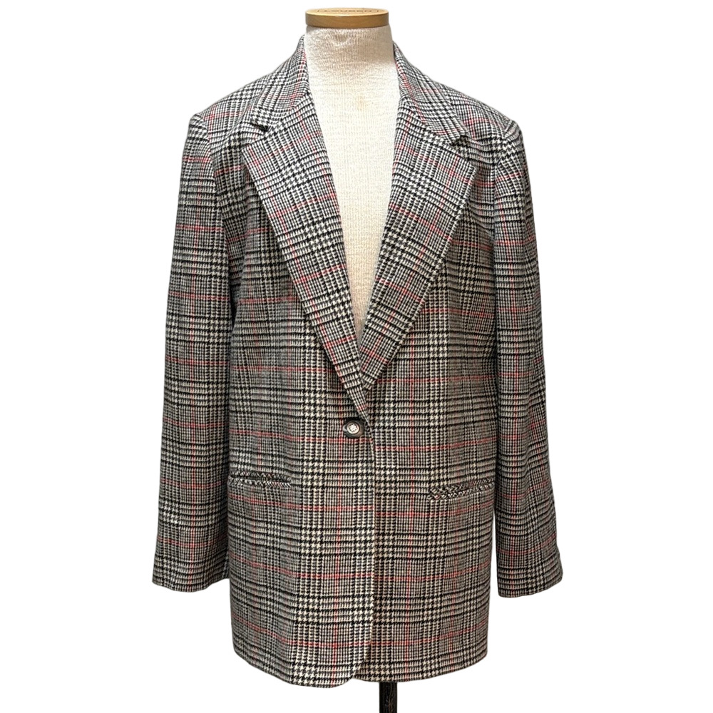 Requirements sz 12 vintage wool plaid preppy blazer NWT
